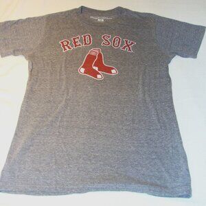 Boston Red Sox Shirt Mens Gray Short Sleeve Wright & Ditson Adult Size Small